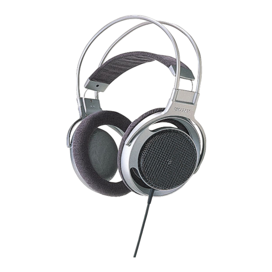 SONY MDR F1 OPERATING INSTRUCTIONS Pdf Download | ManualsLib