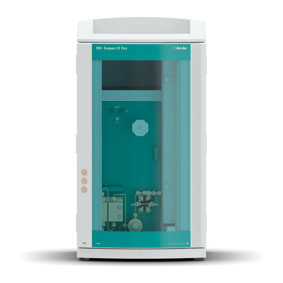 Metrohm 930 Compact IC Flex Manual