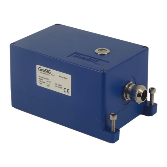 GeoSIG AC-73 User Manual