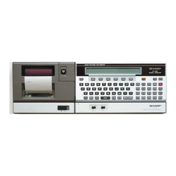 Sharp PC-1500 Manuals