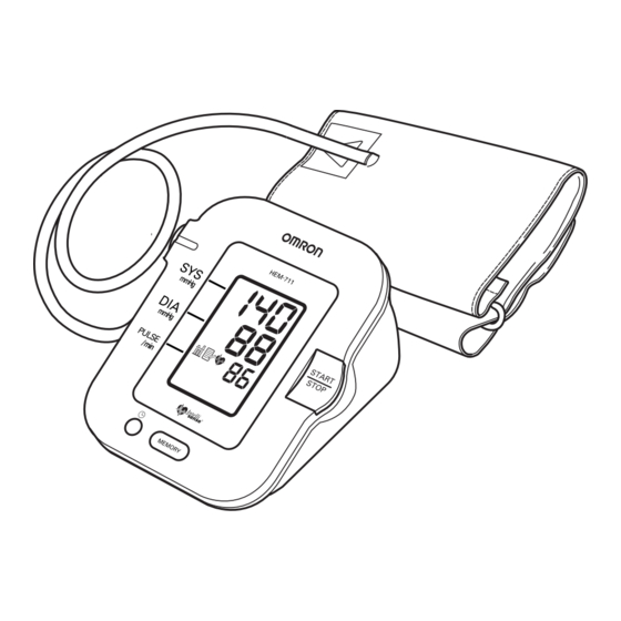 Omron INTELLI SENSE HEM-711AC Instruction Manual