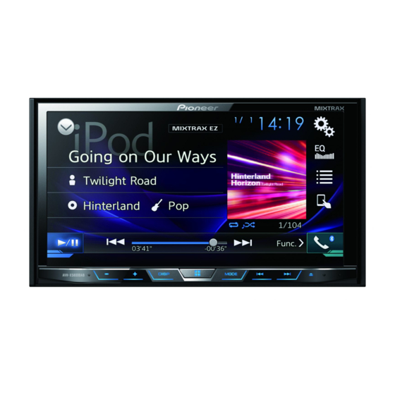 Pioneer AVH-X5800DAB Firmware Update Instructions