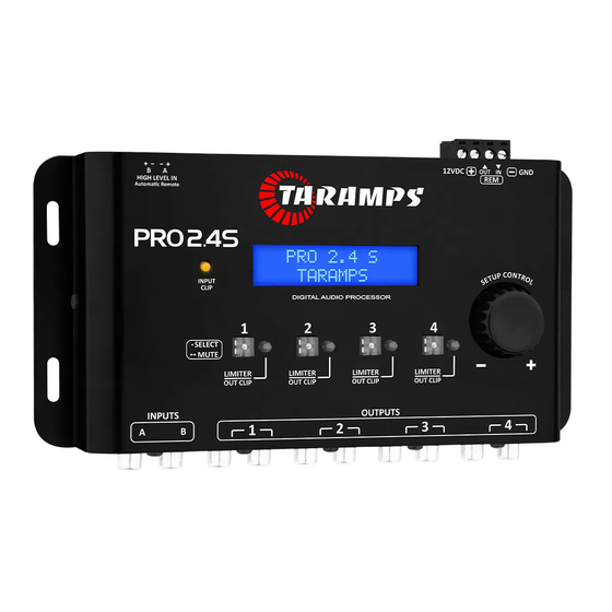 Taramps PRO 2.4S Digital Audio Processor Manuals