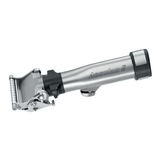 Braun Aesculap Acculan 3Ti Instructions For Use/Technical Description