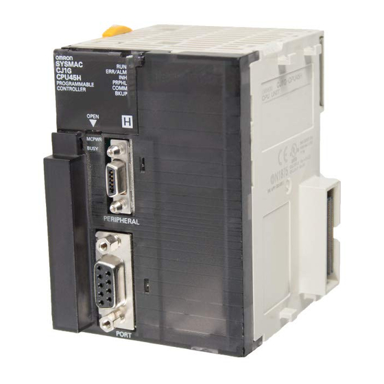Omron SYSMAC CJ - REFERENCE MANUAL 01-2008 Reference Manual
