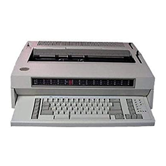 IBM Wheelwriter 10 -  Wheelwriter 10 Professional Typewriter Operator's Manual