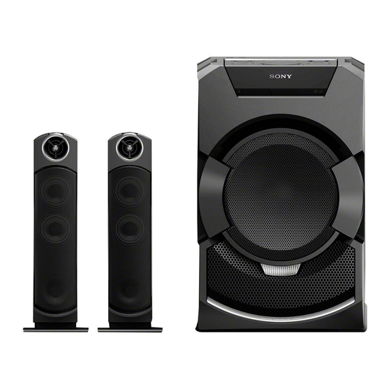 Sony MHC-GT5D Home Audio System Manuals