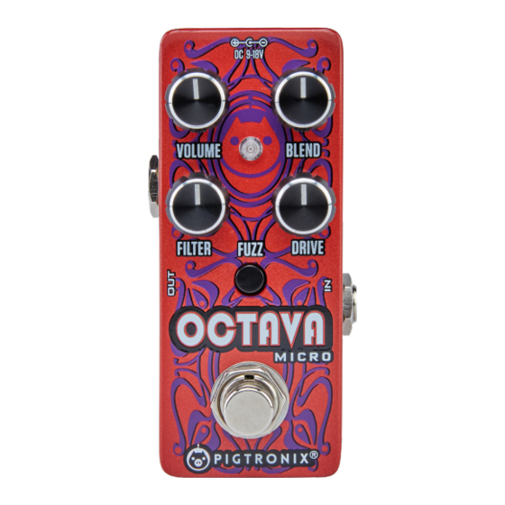 pigtronix OCTAVA User Manual