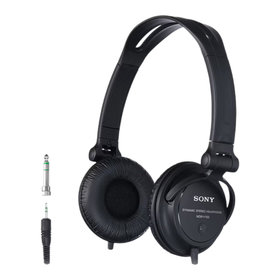 Sony MDR-V150 Operating Instructions