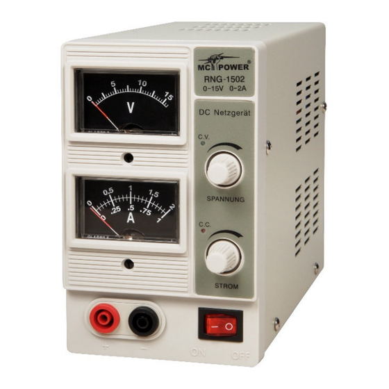 McPower RNG-1502 Reference Manual