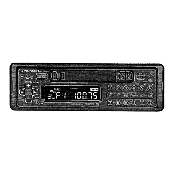 Pioneer KEH-P6000RDS Owner's Manual