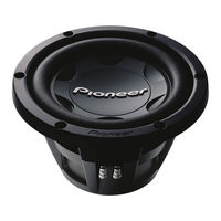Pioneer TSW306DVC - Car Subwoofer Driver Instruction Manual