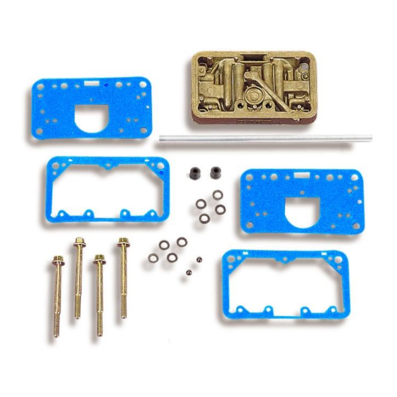 Holley 4160 Installation Instructions