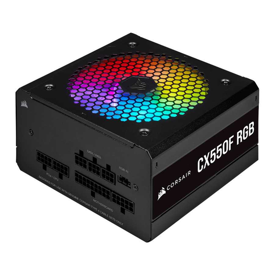 Corsair CX650F Quick Start Manual