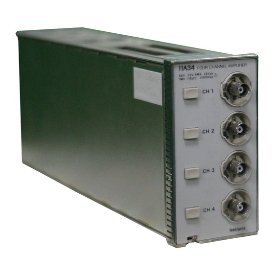 Tektronix 11A34 User Reference Supplement