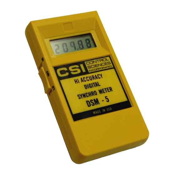 CSI DSM-5 Quick Start Manual