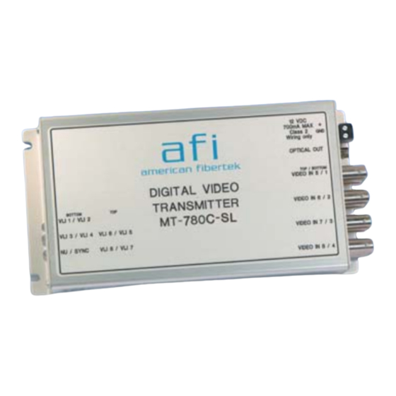 AFi MR-780C-SL Instruction Manual