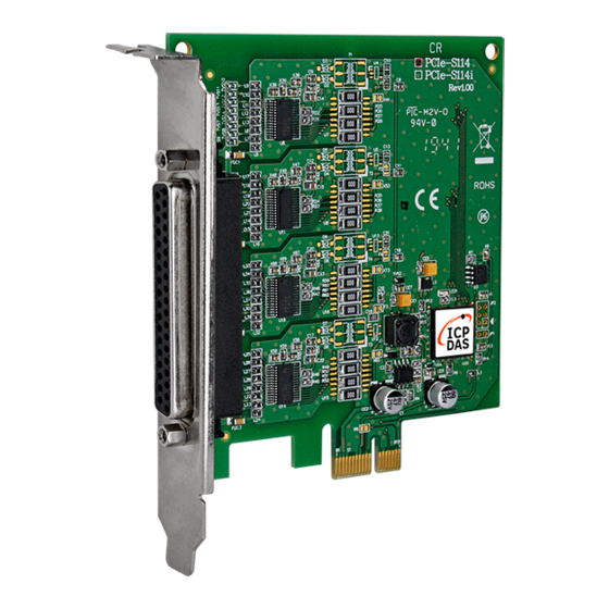 ICP DAS USA PCIe-S114 Quick Start Manual
