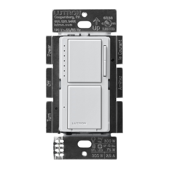 Lutron Electronics Pico PJL-2B Quick Start Manual