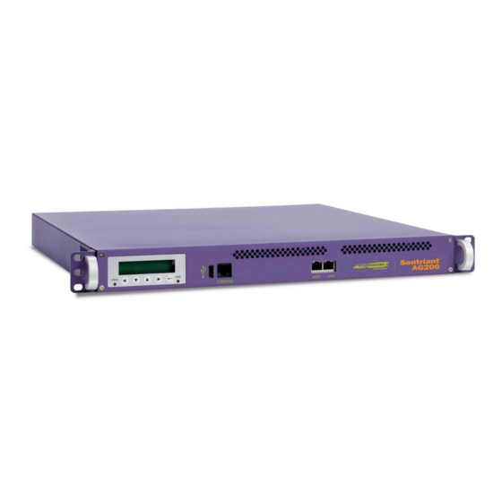 Extreme Networks Sentriant AG200 Hardware Installation Manual
