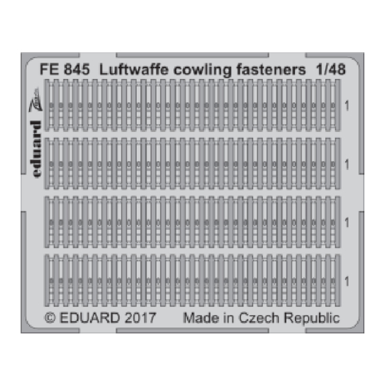 Eduard Zoom Luftwaffe cowling fasteners 1/48 Manual