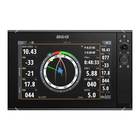 B&G Zeus3 S Glass Helm Quick Manual
