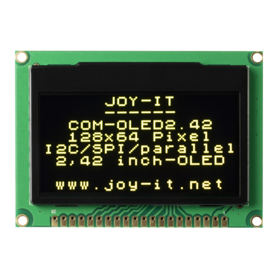 Joy-it COM-OLED2.42 Manual