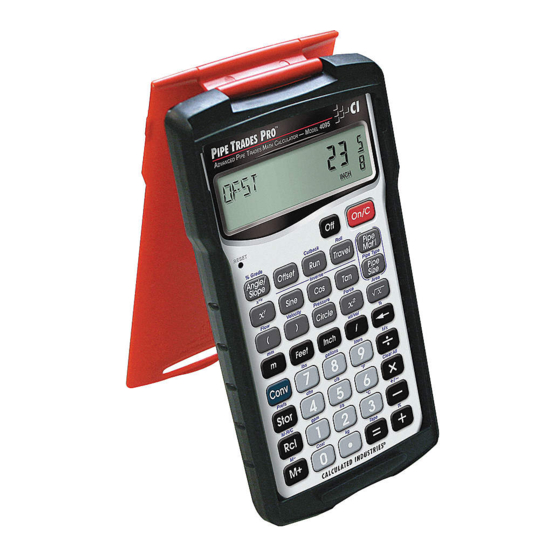 Calculated Industries PIPE TRADES PRO 4095 Pocket Reference Manual