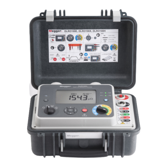 Megger DLRO100E User Manual