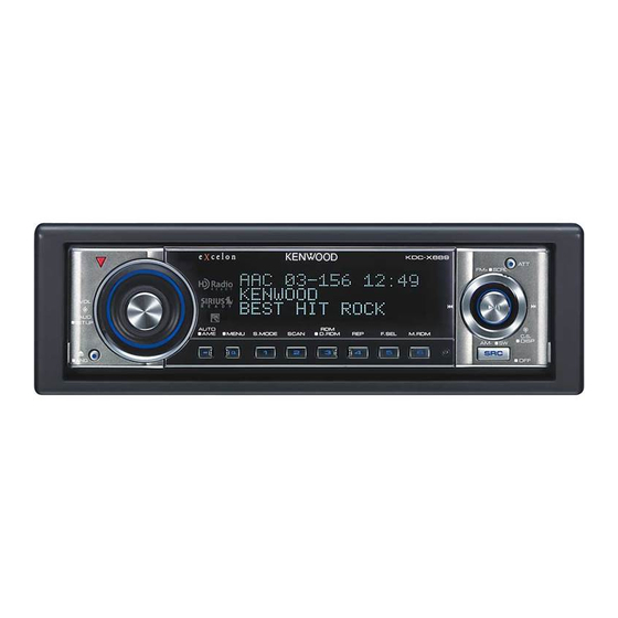 Kenwood KDC-W808 CD-Receiver Manuals