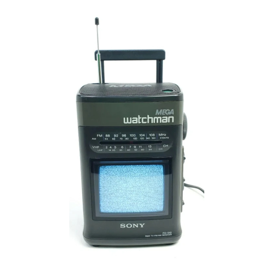 Sony FD-510 Mega Watchman Manuals