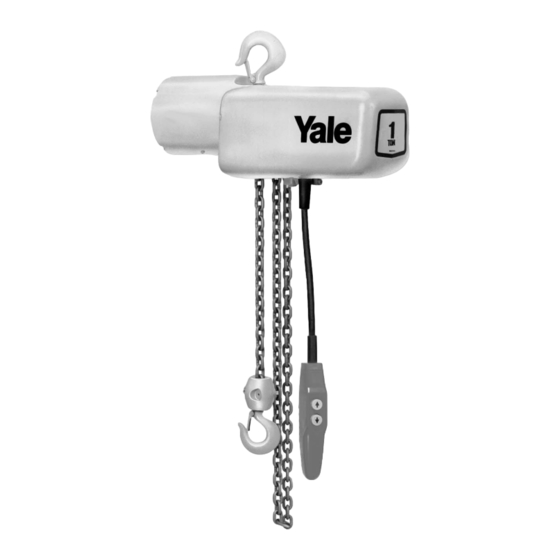 User Manuals: Yale HOISTS YEL Series Chain Hoist
