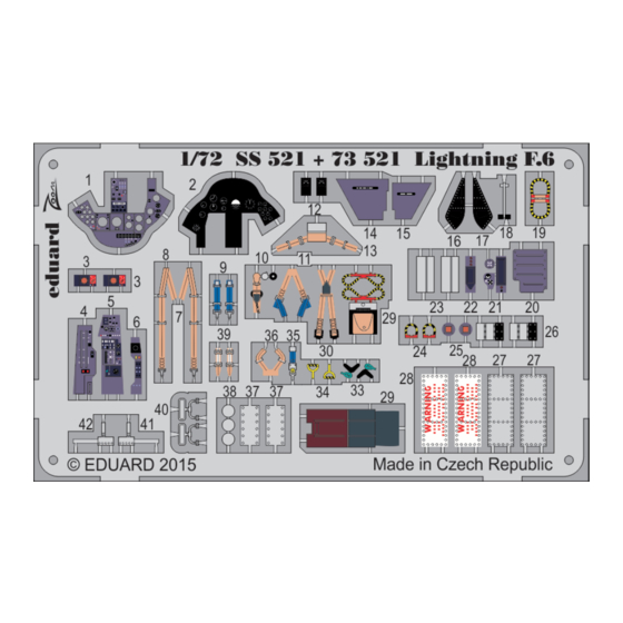Eduard Zoom Lightning F.6 S.A. Quick Start Manual