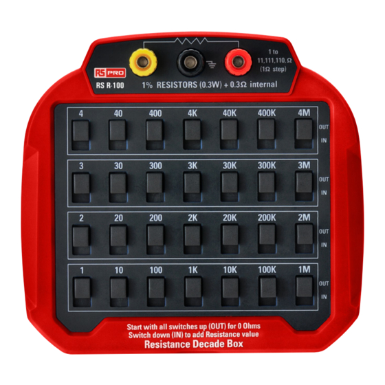 RS PRO RS R-100 Instruction Manual