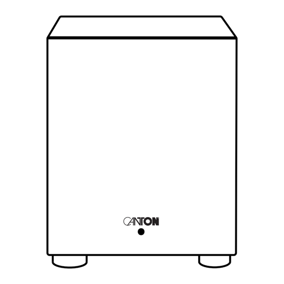 Canton Smart SUB 8 Short Manual