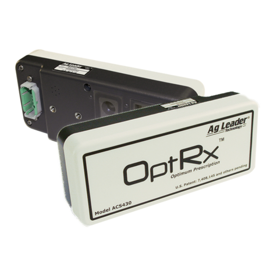 Ag Leader Technology OptRx Manual