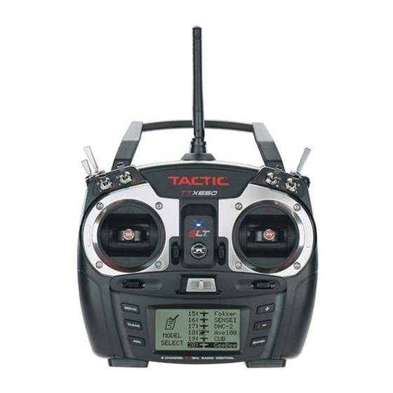 Tactic TTX650 Initial Settings