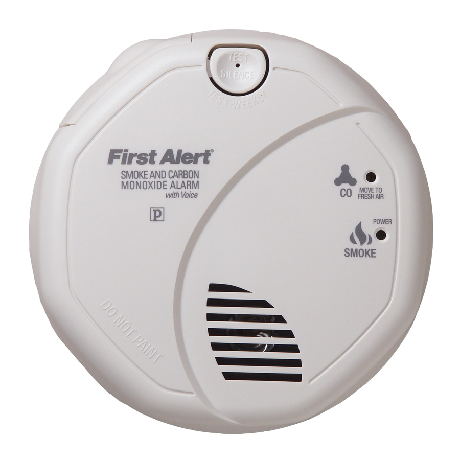 First Alert SC7010BV - Smoke & Carbon Monoxide Alarm Manual