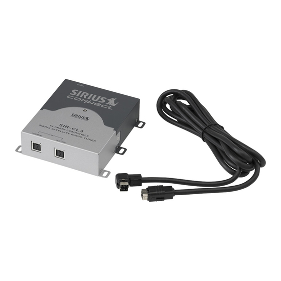 Sirius Satellite Radio SIR-CL3 Installation Manual