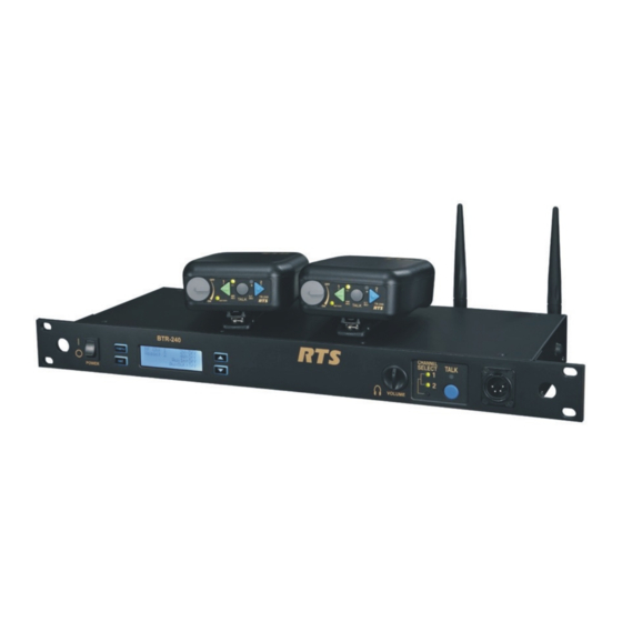 RTS BTR-240 Quick Start Quide