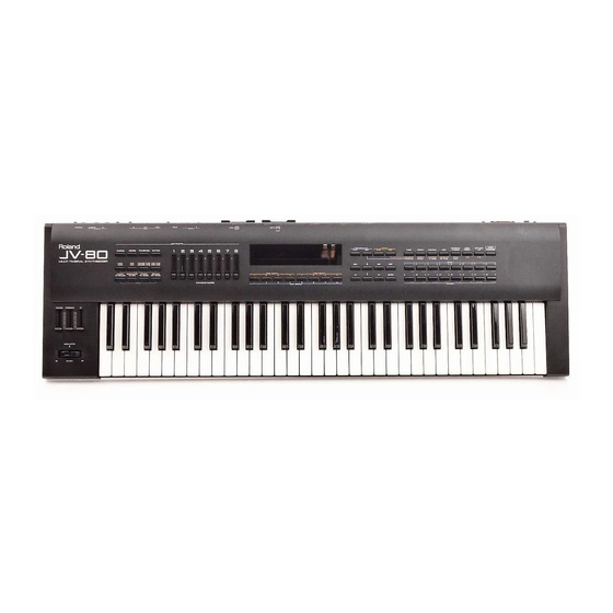 Roland JV-80 Owner's Manual