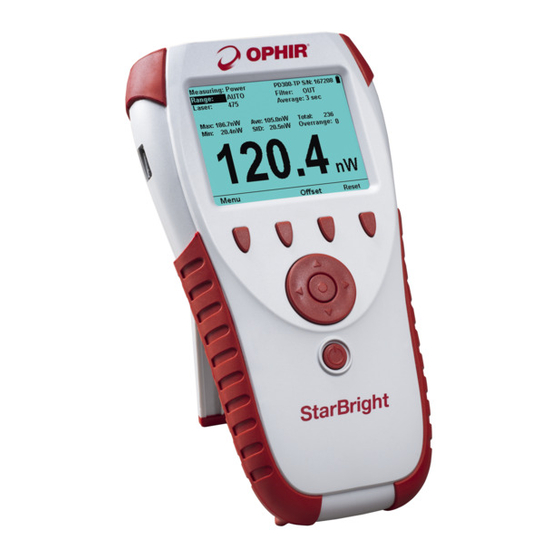 OPHIR mks StarBright Quick Reference