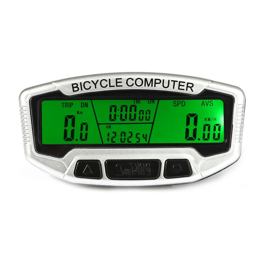 Sunding SD-558C - Bicycle Computer Manual