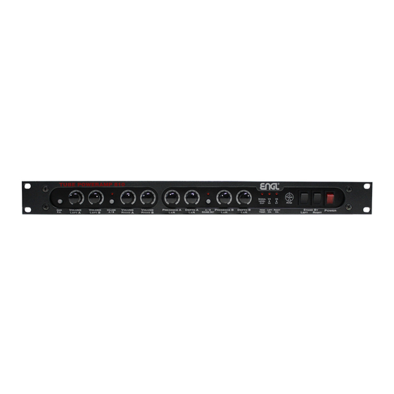 Engl TUBE POWERAMP 810 Operator's Manual