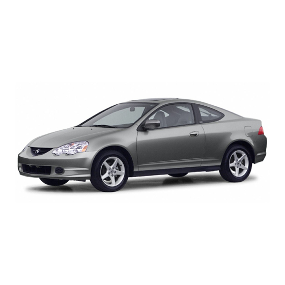 Acura 2002 RSX Owner's Manual
