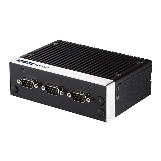 Advantech ARK-1124 Fanless System Manuals