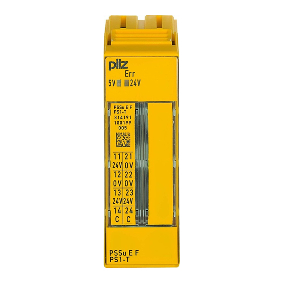 Pilz PSSu E F PS1-T Operating Manual