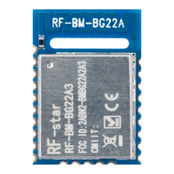 RF-Star RF-BM-BG22A3 Manual
