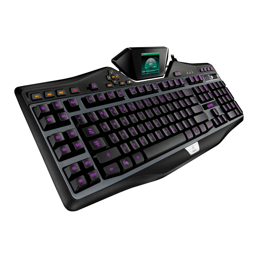 Logitech 920-000969 - G19 Keyboard For Gaming Wired Quick Start Manual