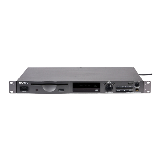 Sony CDP-D12 Operating Instructions Manual